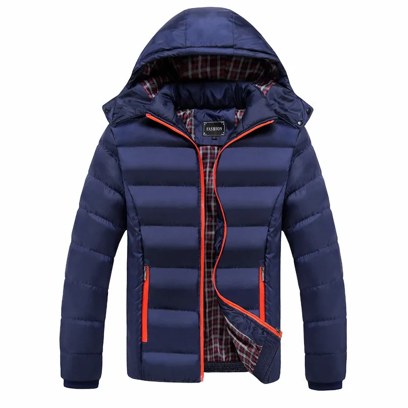 Winter coat men 2018 New Fashion basic jackets mens coat warm windproof down jacket hooded Casual clothing cotton winter jacket