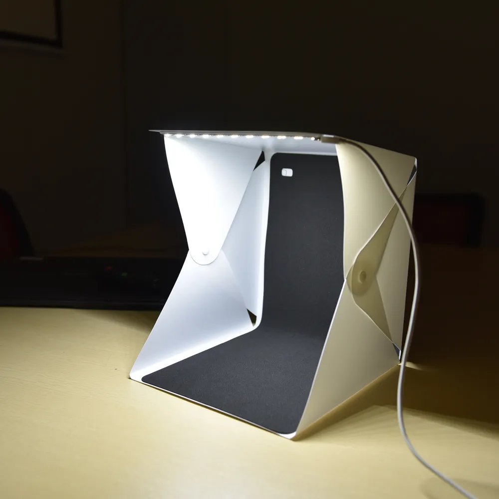 محمولة قابلة للطي صندوق الصور التصوير الفوتوغرافي Softbox ستوديو LED ضوء مربع لينة لDSLR كاميرا خلفية الصور دروبشيبينغ