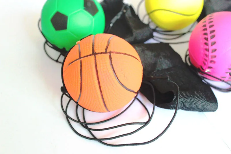 Lanciare palline di gomma rimbalzanti bambini Divertente allenamento con reazione elastica Palla da polso giochi all'aperto Novità giocattolo 25xq UU