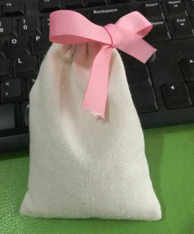 Cotton ribbon Drawstring Bag 8x10cm 9x12cm 10x15cm 13x17cm pack of 50 Soap Makeup Jewelry Gift Packaging Pouch4230349