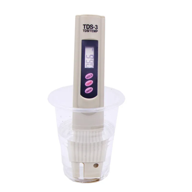 TDS-3 TDS Medidor digital de tela LCD Filtro Pen Temp PPM Tester vara água Pureza Tester 0-9990 PPM Temperatura Pen