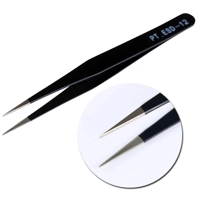 Seashine Straight & Curve Stainless Steel Tweezers Eyelash Extension Tool Eyelash Eyebrow Tweezer Makeup Set Tools Kit 