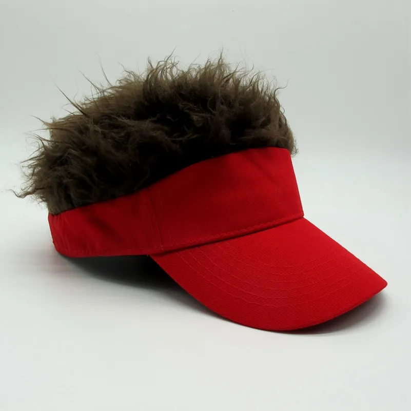 Novelty golf 2025 hats with hair