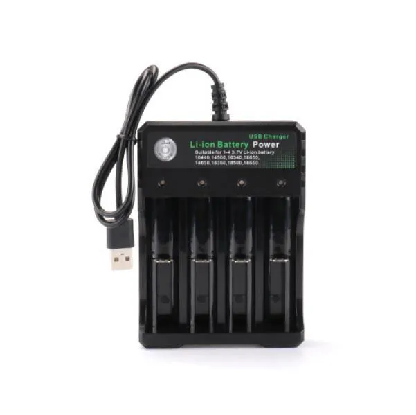 Lithium Battery Charger With USB Cable 4 Charging Slots 18650 26650 18490 Rechargeable Batteries Charger Better Nitecore USUKEU6229679