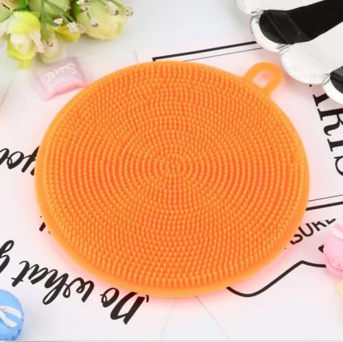 Transhome Magic Silicone sponge kitchen Cleaning Brushes Dish Bowl Scouring Pad Pot Pan Easy to clean Wash Brushes Cleaner