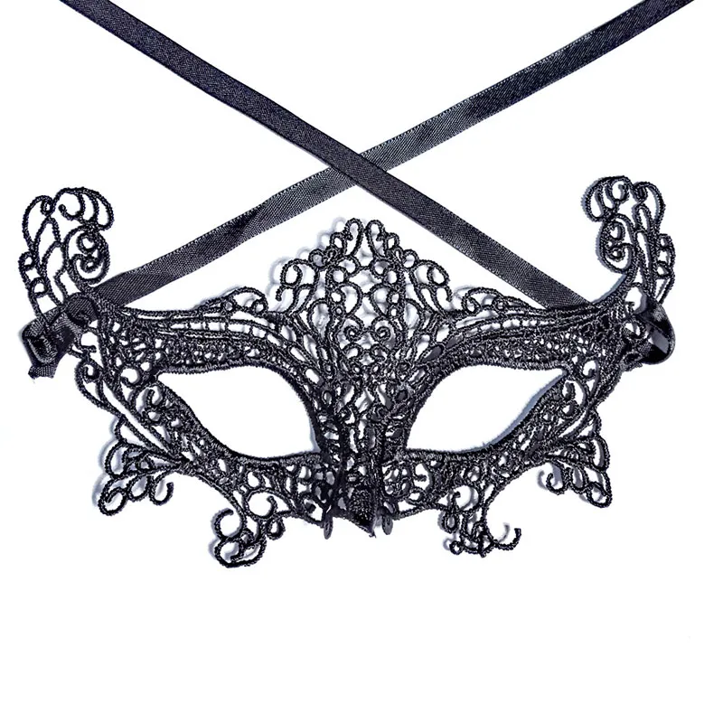 Black Sexy Lady Halloween Lace Mask Cutout Eye Mask Lady Sexy Mardi Gras Masks for Masquerade Party