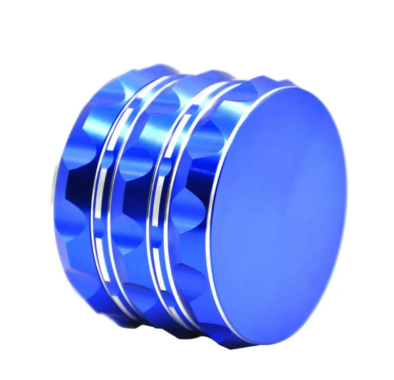 O novo azul azul diâmetro 60mm material de liga de alumínio 4 camada de metal cortador de fumaça moedor de fumaça.