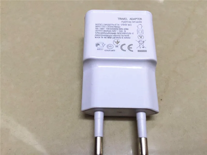 Настенное зарядное устройство USB 5 В 1 А переменного тока Адаптер для домашнего зарядного устройства для путешествий США и ЕС для Samsung Galaxy S3 S4 S5 I9600 Note 3 N9000 DHL 2551534