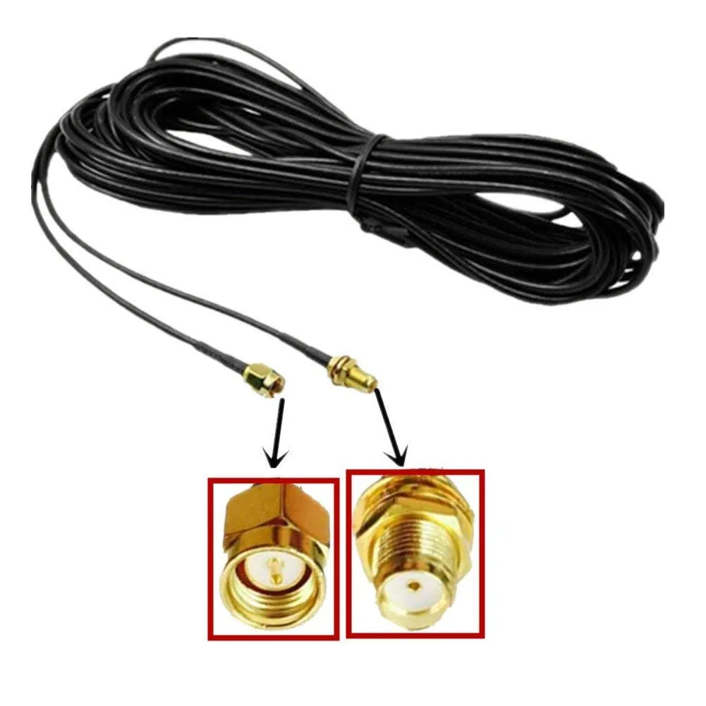 WiFi Antenna Cabo de Extensão SMA macho para SMA Feminino RF conector do adaptador RG174