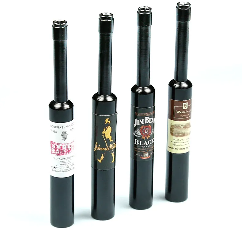 Hot pin pipe aluminum smokingPIPE red wine bottle filter cigarette mouth outlet small pipe 78MM