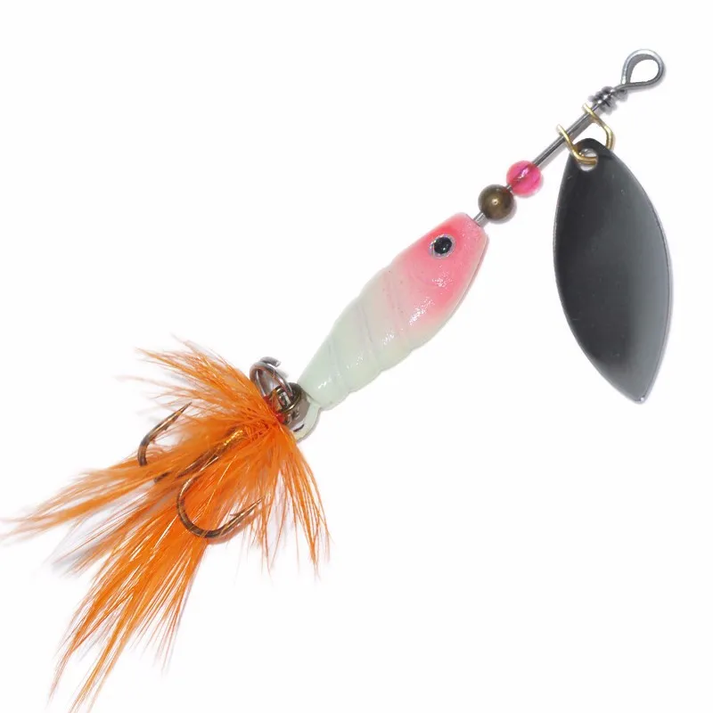 Nieuwe Metalen Spinnerbait vistuig 18g 85 cm VIB Spinner aas vliegvissen lokt 5 kleuren BASS Spinnerbaits2207779