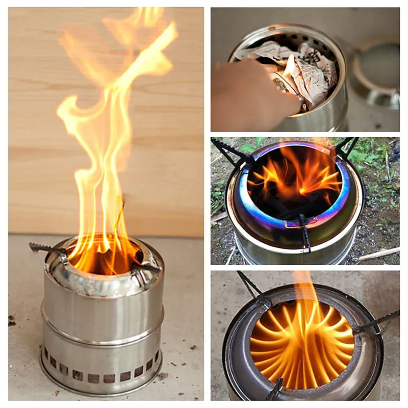 Portable Stainless Steel Wood Burning Camping Stove