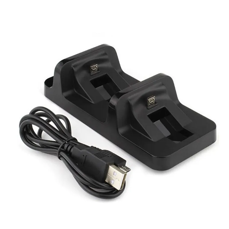 듀얼 USB 충전 충전기 도크 스테이션 플레이 스테이션 4/슬림/PS4 조이스틱 컨트롤러 게임 액세서리 고품질 고속 선박