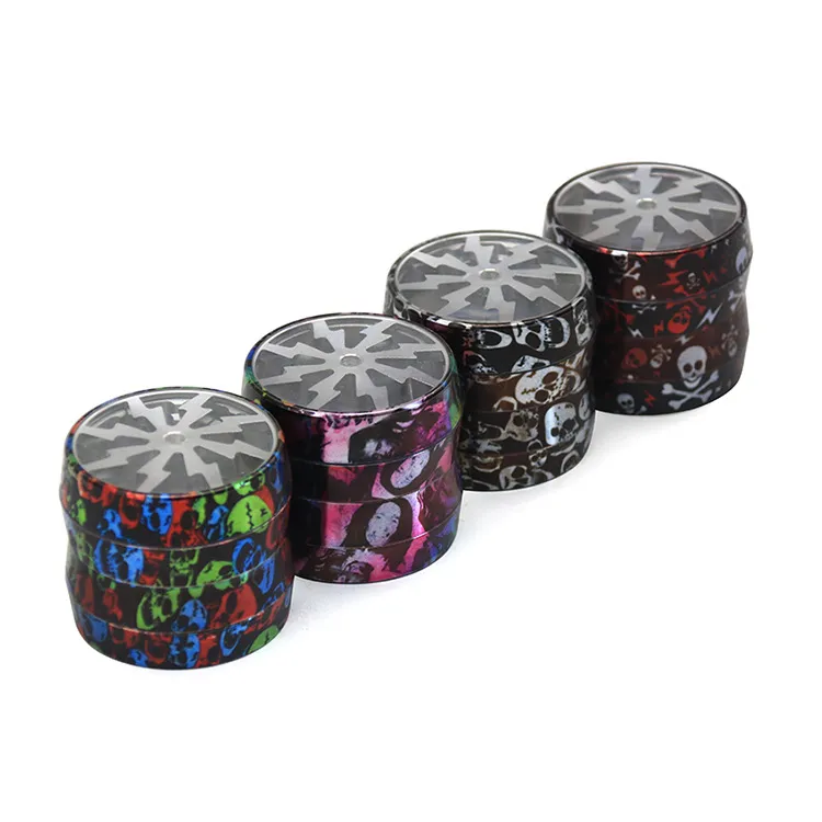Camouflage Skull Ghost Head Herb Grinder 50mm 4 Layer Tobacco Grinders Top Quality CNC Aluminum Alloy Tobacco Herb Crushe6271238