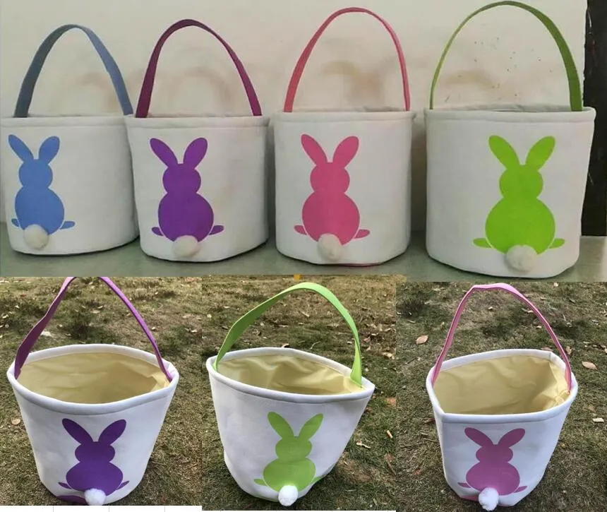 INS Burlap Easter Bunny Baskets DIY Rabbit Bags Bunny Storage Bag Jute Rabbit Ears Basket Easter Gift Bag Rabbit Ears Put Easter Eggs