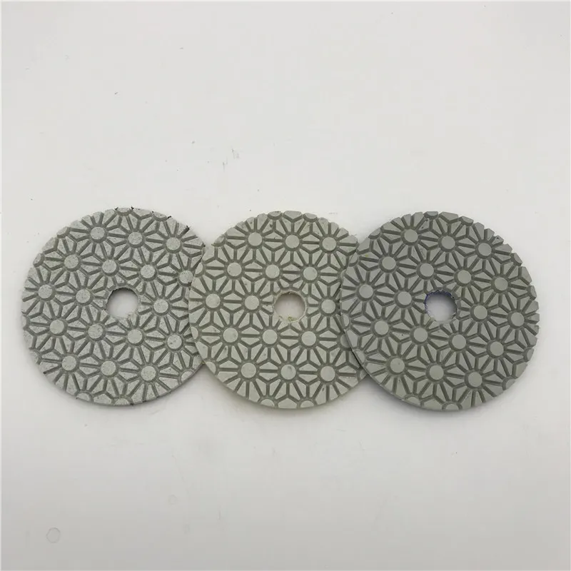 3 Step Polishing Pad 3 inch (80 mm) for Granite Marble Artifical Stone Circle Polishing Wheel Sander Disc Abrasive Pad Dry or Wet 3 Pcs/lot