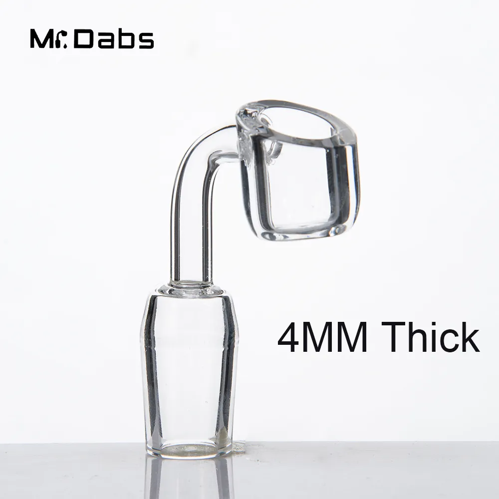 4mm Thick Club Banger Domeless Quartz Nail Smoking Accessories 10mm 14mm 18mm Male Female 90 Degree 100% Real Quartz Banger Nails