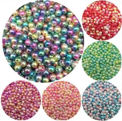 1000pcs/lot Loose Beads ABS Imitation Pearl Spacer Loose Beads 6mm Jewerly Accessorie for DIY Making new