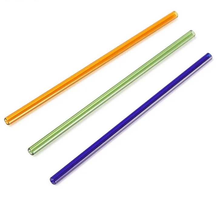 Couleur 6*8 tube de verre section épaisse longueur 20 cm, narguilé en verre en gros, raccords de tuyauterie en verre