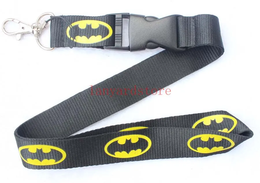 lot Justice League Batman Lanyard for mp34 휴대 전화 키 체인 검은 끈 전체 1298849