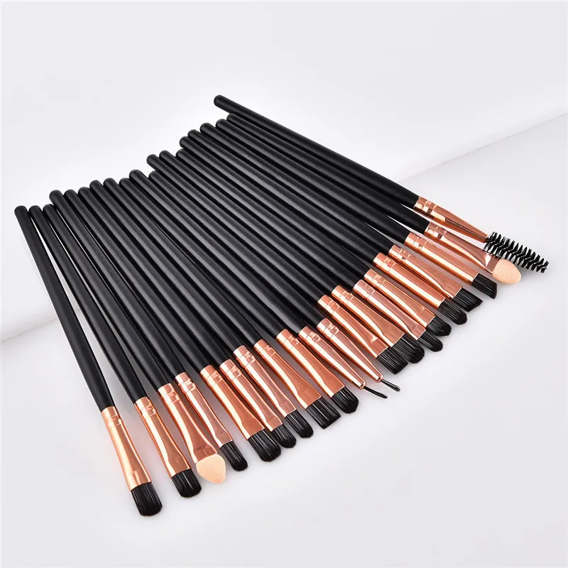 20 pzPennelli Professionali Trucco Degli Occhi Set Ombretto Eyeliner Sopracciglio correttore Make Up Pennelli strumenti di bellezza maquiagem