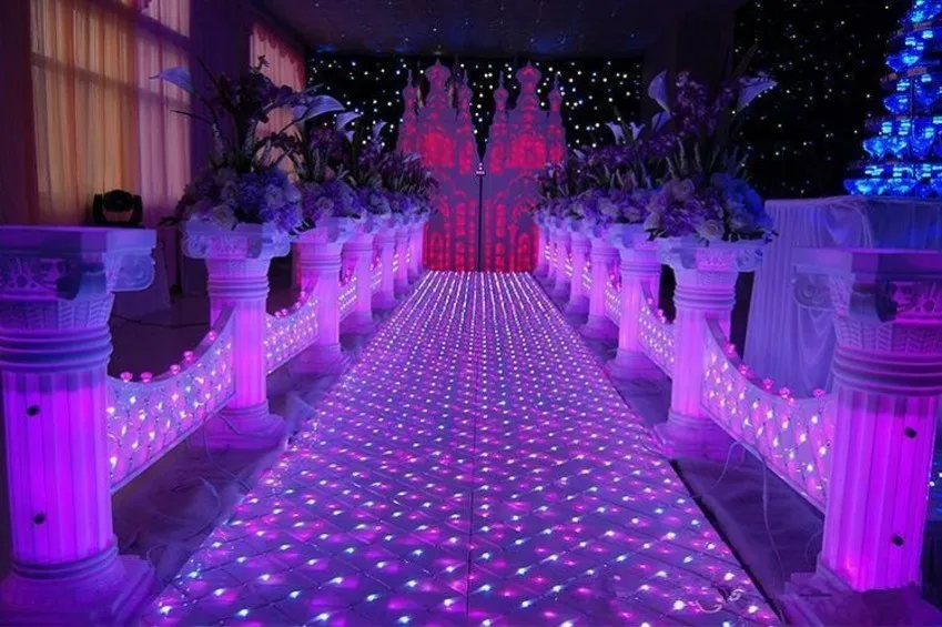 60X60 CM classique luxe coloré LED cristal décoration de mariage allée coureur T Station scène miroir tapis livraison gratuite