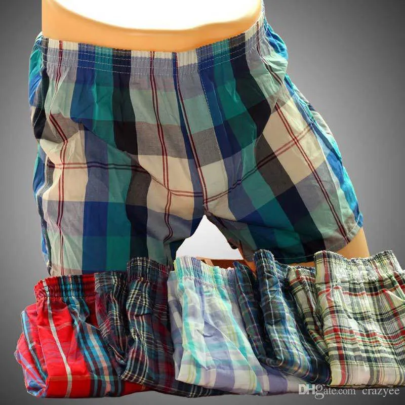 5st/Lot Brand High Quality Sexy Mens Underwear Boxers 100%Cotton Calzoncillos Hombre Cueca Boxer Men Shorts Male Trunks