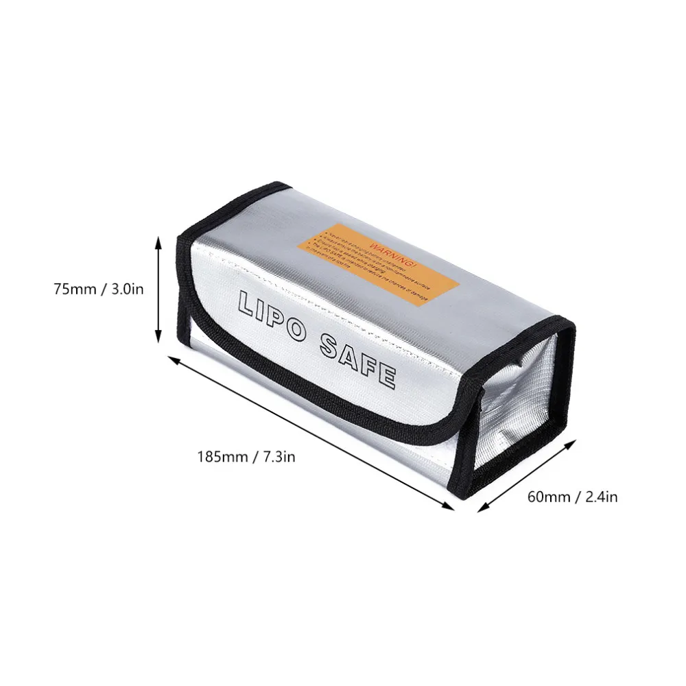 RC LiPo Batterie Ignifuge Sac De Sécurité Garde Charge Sac Protection Boîte Sac  Lipo Garde Sac Argent 185 * 75 * 60mm Chaud Ignifuge Du 6,57 €