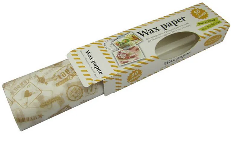 25 * 21,8cm godisförpackning papper vax papper för godis nougat matförpackning multi färg tecknad blommig omslag 100 st / parti