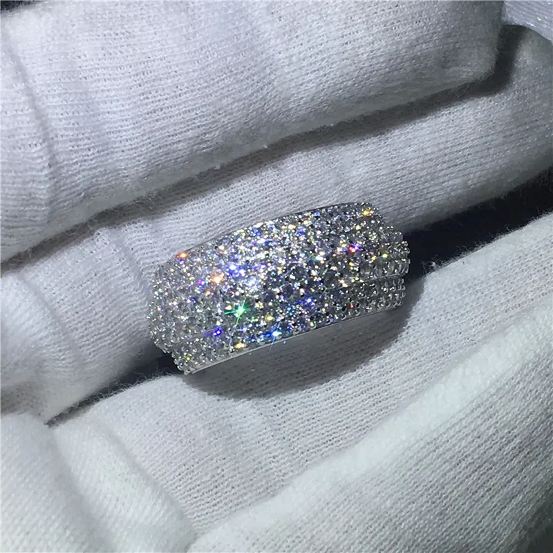 Victoria Wieck Mujeres Moda 300 unids Diamonique Cz 925 anillo de bodas de compromiso de plata esterlina anillo para las mujeres joyería regalo