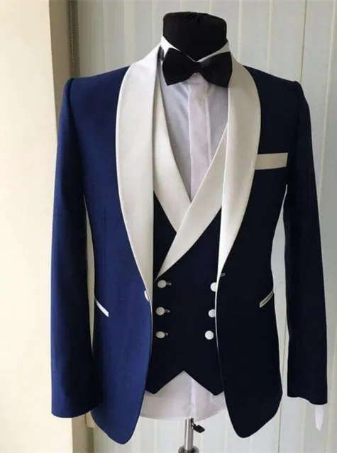 Bridalaffair 2018 Homens Sob Medida Terno Slim Fit Ternos Dos Homens Custom Made Tamanho e Cor Tuxedo Blazer Moda Jaqueta Calças Colete 3 Pcs