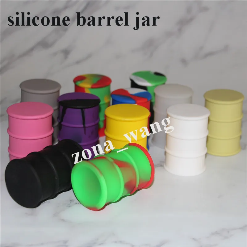 26 ml de grands conteneurs de baril de tambour d'huile de silicone antiadhésifs Dab Jar Approbation de la FDA Bho Slick Oil Wax Conteneur de stockage dabber tools6166068