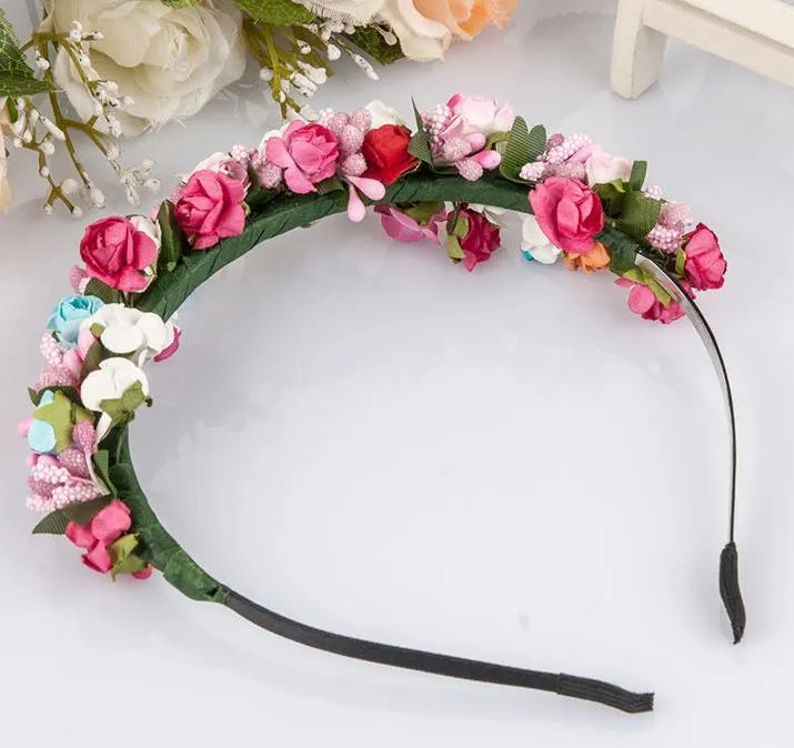 Top per feste Fiori di Natale fascia angelo principessa fata cosplay fasce per capelli fascia per capelli da sposa ghirlanda ghirlanda regali per feste di compleanno