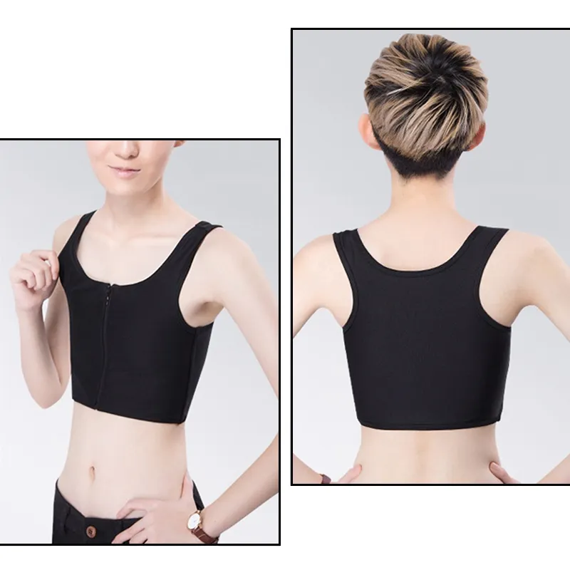 Lesbian Les Bra Vest Tank Top Crop Korea Bandage Breast Chest Binder  Breathable Zipper Sexy Lingerie Summer Corsets11289f From Dzihn, $30.81