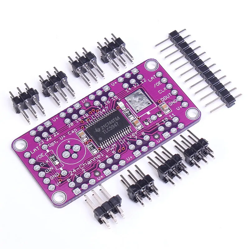 TLC5947 12-bitowy 24-kanałowy sterownik LED Driver Moduł PWM z wewnętrznym oscylatora 12 bit 3-5.5 V sterownika LED Moduł oscylatora PWM