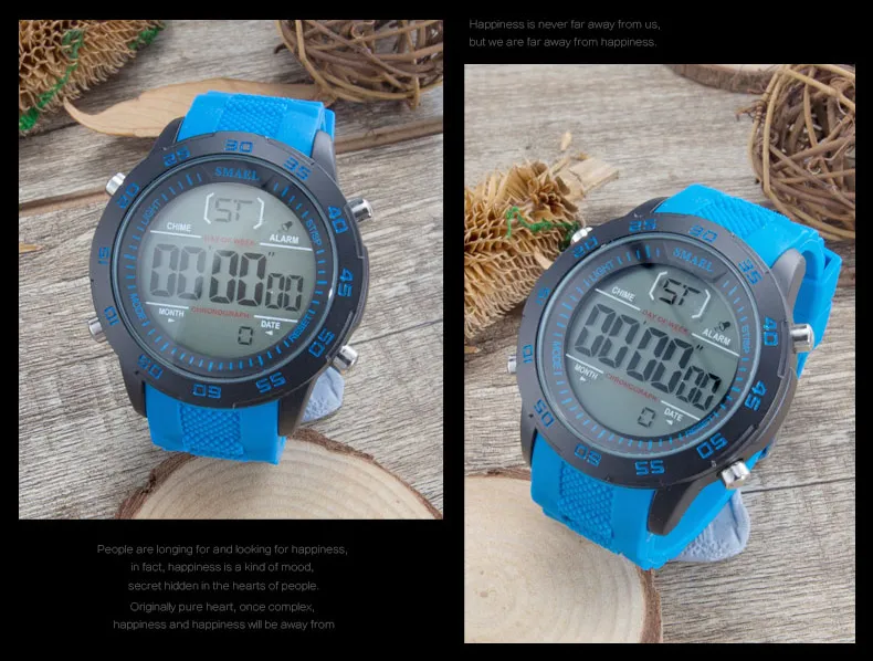 Smael Fashion Sport Watches Men Silicone Strap Brand DigitalWatch Noctilucous Waterproof Watch Men039s lelogios masculinos6234124