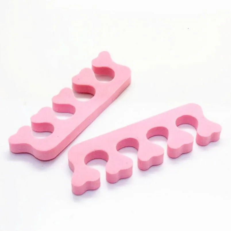 Nova Moda Rosa Macio Espuma Toe Separador Dedo Spacer Manicure Pedicure Prego Ferramentas Atacado LX3220