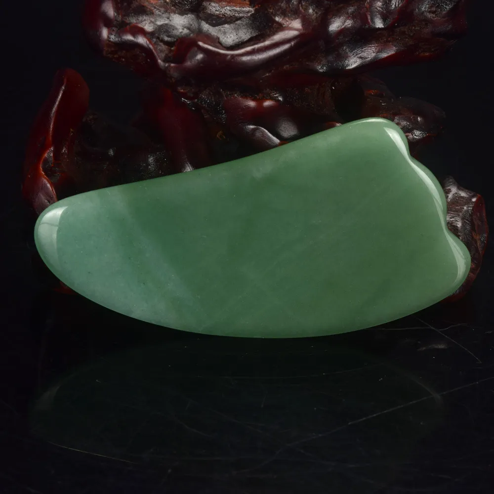 Dingsheng натуральный кристалл кристалл зеленый авантюрин нефрита для похудения лица массажер Gua Sha соскоб массаж инструмент для лица задняя часть тела спа массаж релаксация
