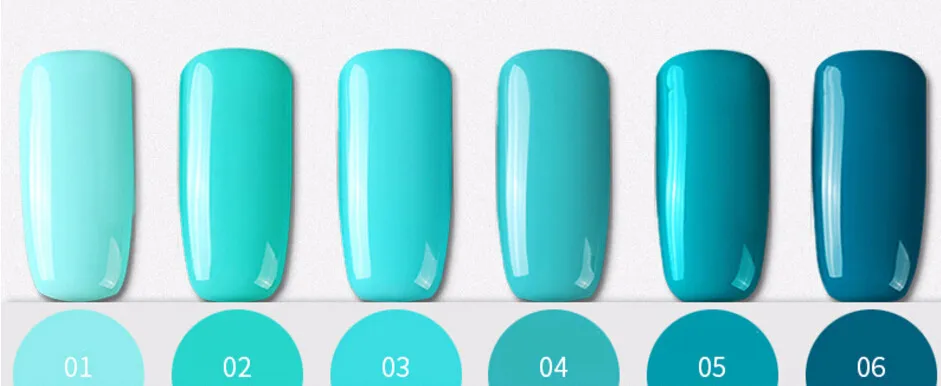 NIEUWE AANKOMST NAIL ART SET 6 KLEUREN kleurrijke en langdurige UV-gel 9207414