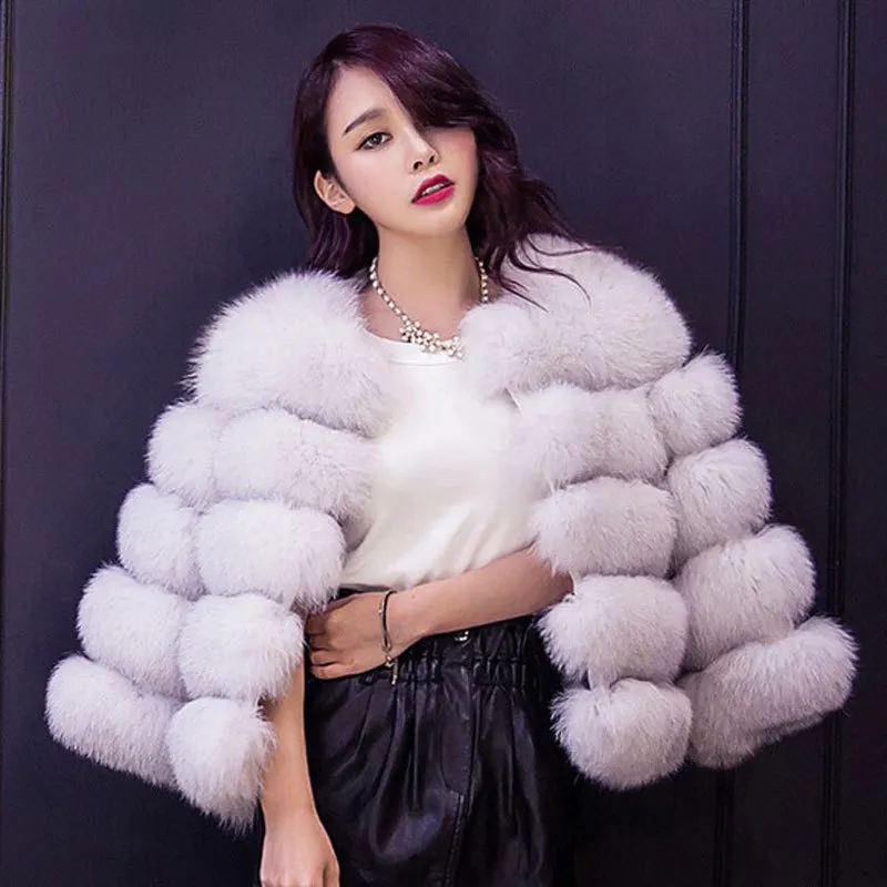 High Quality Fox Fur Coats For Women Winter Plus Size Warm Ladies Short Elegant Furs Overcoats Fashion Female Coat From 49 24 DHgate