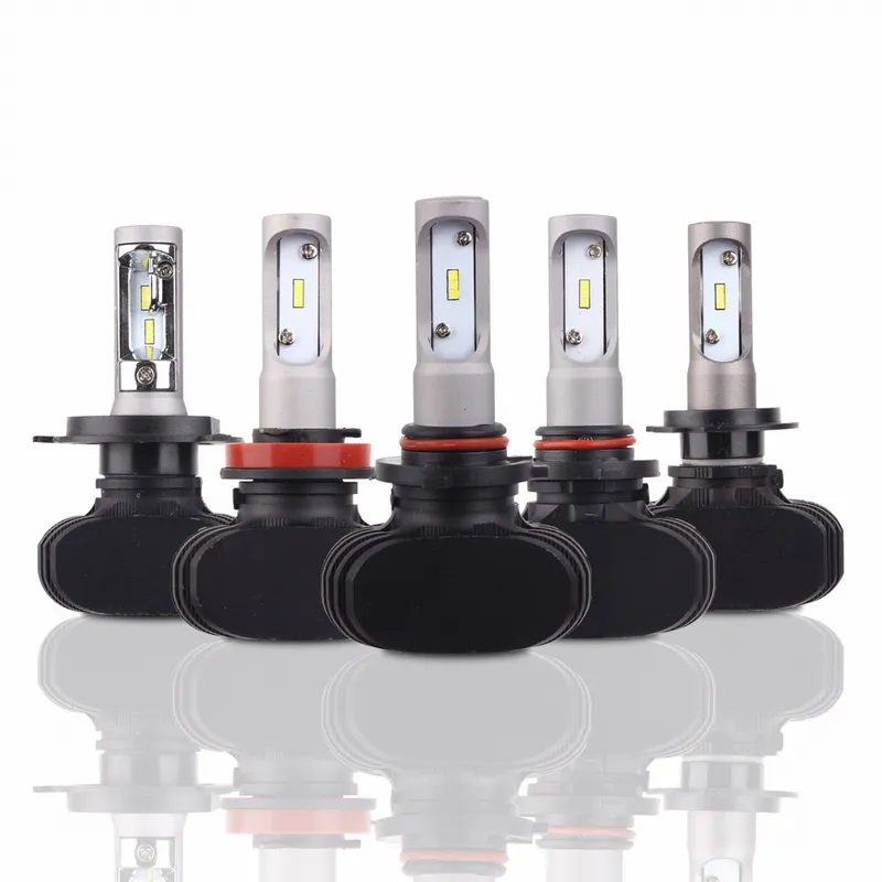 Envio por DHL S1 Auto H11 H1 LED H7 Lâmpada Lâmpada Farol Alta Baixa Baixa 50W 8000LM Nevoeiro Luz Super Bright Lights