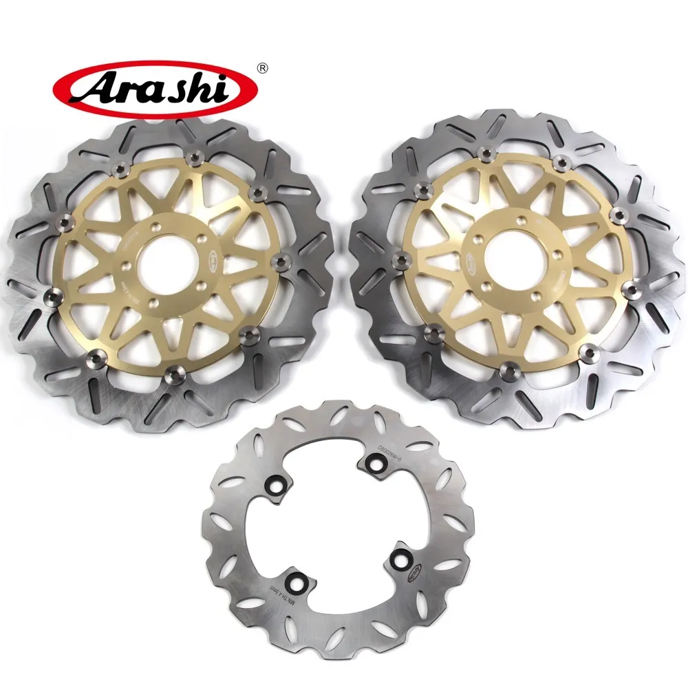 ARASHI 02-03 Ninja ZX9R Front Rear Brake Rotors Brake Disc Kit For Kawasaki ZX-9R 2002 2003 ZX 9R ZX12R ZX-12R