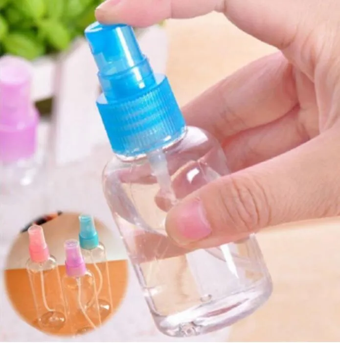 Ny Protabel 100ml Transparent Små Tom Plast Parfym Atomizer Spray Bottle Gör upp verktygsfärg Skicka slumpmässigt