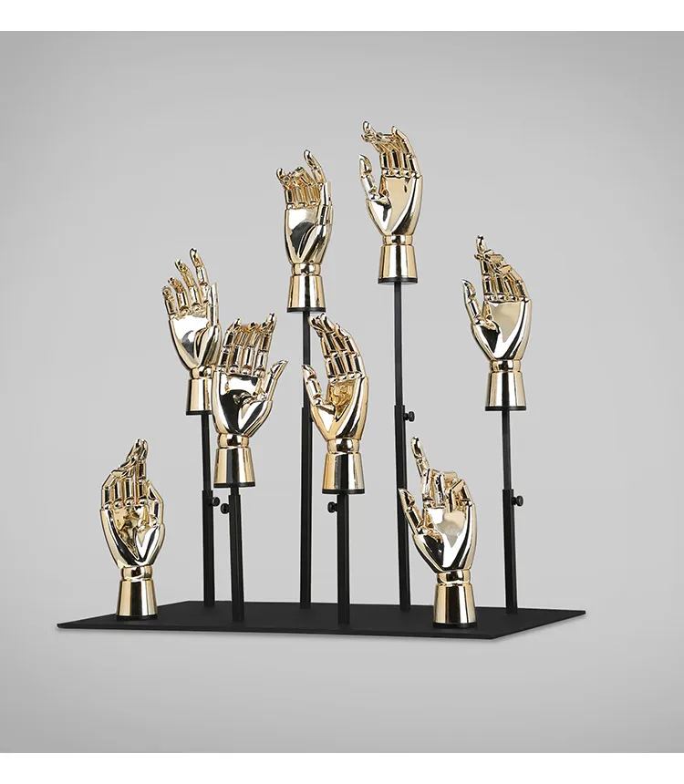 New Good Looking Electroplate Mannequin Hand Golden and Silver Color Hand Maniqui For Sale