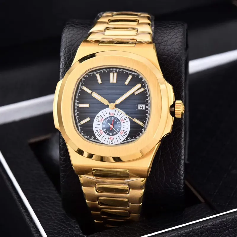 Fábrica directa nuevos productos de los hombres de oro de acero inoxidable reloj multifunción 2813 cadena mecánica automática 41mm reloj de zafiro de los hombres