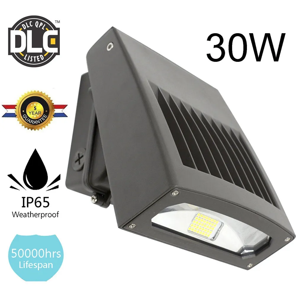 Lagerbestand in den USA + LED-Wandleuchte 12 W, 20 W, 30 W, 35 W, 50 W, 80 W, 100 W, 120 W, 150 W, Wandmontage-LED-Gartenlampe für den Außenbereich, AC90–277 V