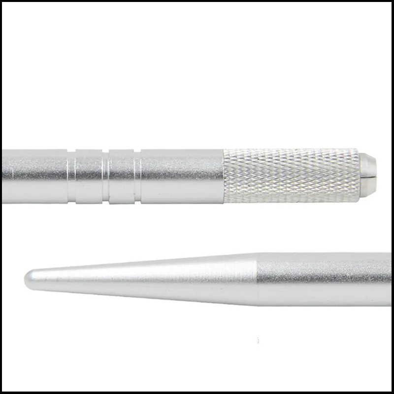 100 stuks professionele 3D zilveren permanente wenkbrauw microblade pen borduurwerk tattoo handmatige pen met hoge kwaliteit7671707