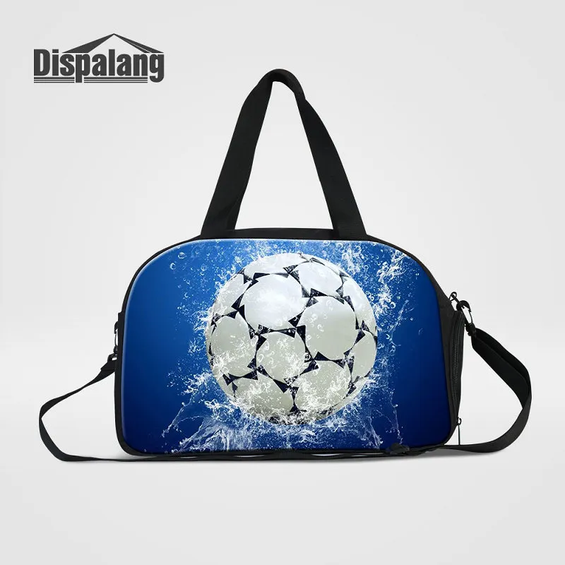 Men's Hand Luggage Travel Duffle Bags Unique Football Printing Weekend Bag Handbags For Clothes Male Outdoor Sport Duffel College Overnight