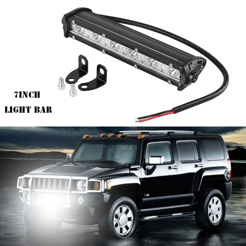 New 6000K 18W 12V Trabalho LED Light Bar Spotlight Flood Lamp Condução Névoa Offroad LED Trabalho luzes do carro para Ford Toyota SUV 4WD Boat