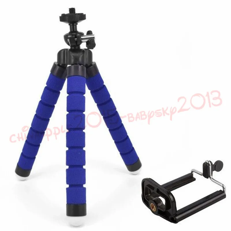 3 COL Elastyczny uchwyt na statyw do telefonu komórkowego kamera samochodowa Universal Mini Octopus Gąbka Stojak Selfie Selfie Monopod Montarz z klipsem 8826624